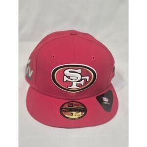 San Francisco 49ers New Era 59FIFTY Fitted Hat – Size 7 1/8 – Red